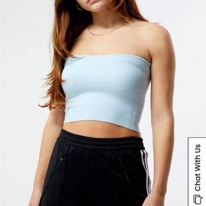 PacSun Women's Blue Crop-top